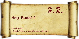 Hey Rudolf névjegykártya