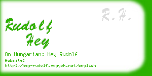 rudolf hey business card